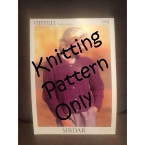 New Sirdar 5384 Chenille Ladies Cardigan Sweater Double Knitting Pattern